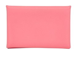 Hermes Calvi Card Holder, Epsom, Pink, Y (2020), B, 3*